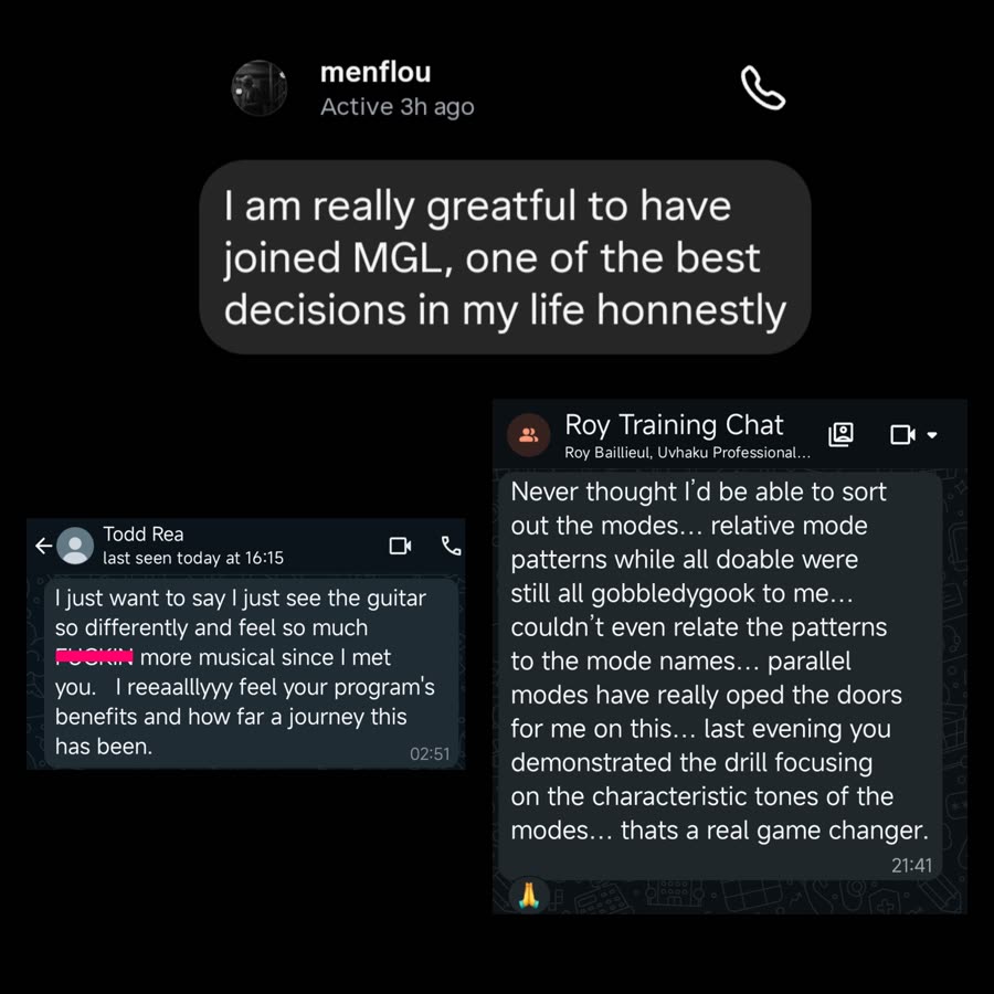 Student testimonial — message from an MGL student
